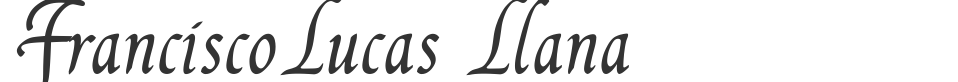 FranciscoLucas Llana font preview