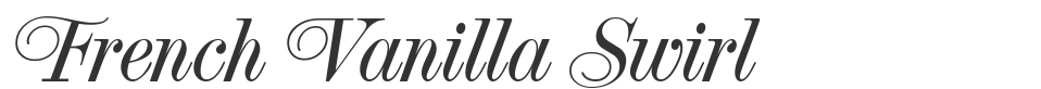 French Vanilla Swirl font preview