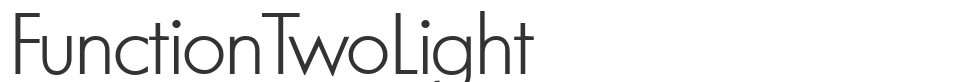 FunctionTwoLight font preview