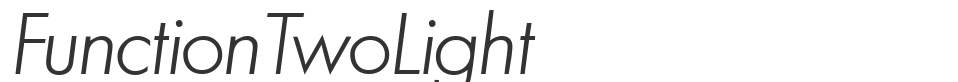 FunctionTwoLight font preview