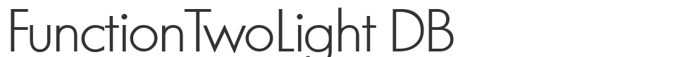 FunctionTwoLight DB font preview