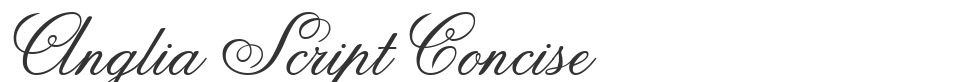 Anglia Script Concise font preview