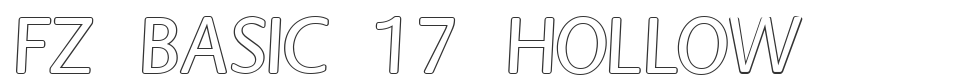 FZ BASIC 17 HOLLOW font preview