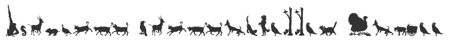 Animal Silhouettes Three font preview