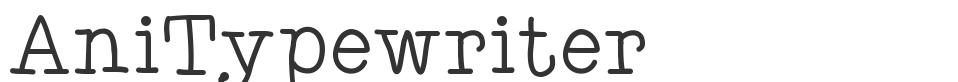 AniTypewriter font preview