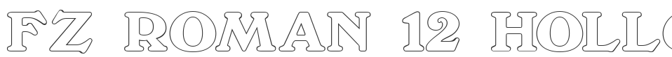 FZ ROMAN 12 HOLLOW font preview