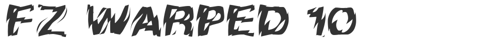 FZ WARPED 10 font preview