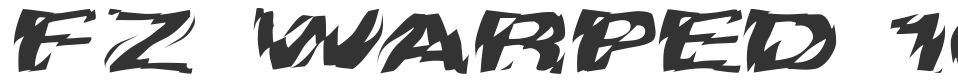 FZ WARPED 10 EX font preview