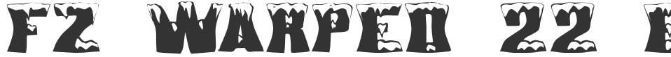 FZ WARPED 22 EX font preview