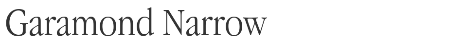 Garamond Narrow font preview