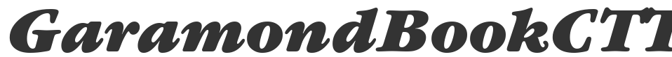 GaramondBookCTT font preview