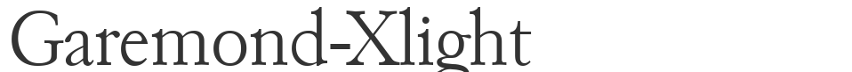 Garemond-Xlight font preview