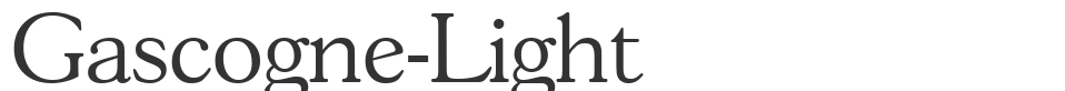 Gascogne-Light font preview