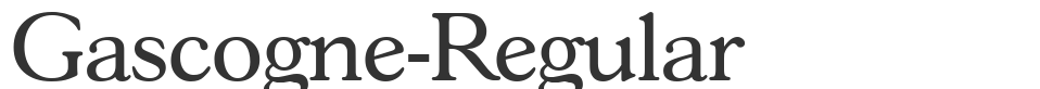 Gascogne-Regular font preview