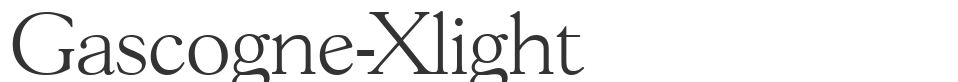 Gascogne-Xlight font preview