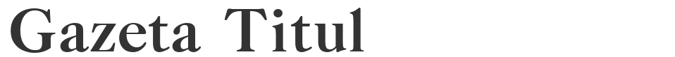 Gazeta Titul font preview