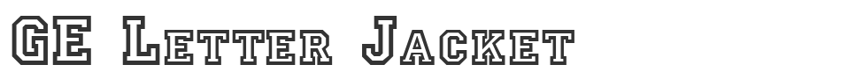 GE Letter Jacket font preview