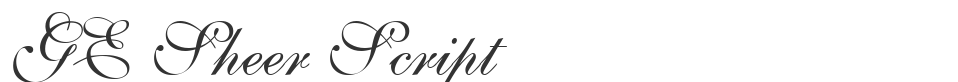 GE Sheer Script font preview