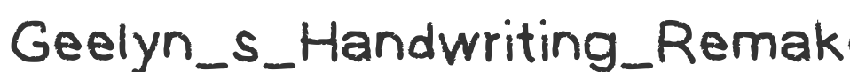 Geelyn_s_Handwriting_Remake font preview