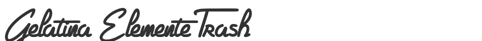 Gelatina Elemente Trash font preview