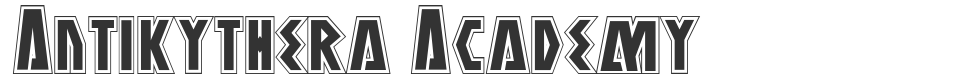 Antikythera Academy font preview