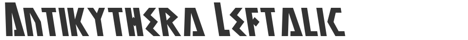 Antikythera Leftalic font preview
