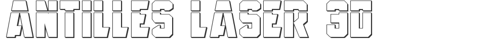 Antilles Laser 3D font preview