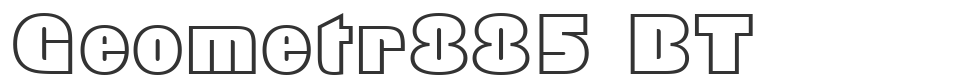 Geometr885 BT font preview