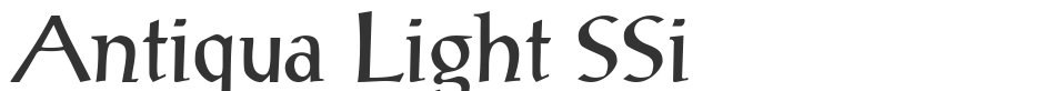 Antiqua Light SSi font preview