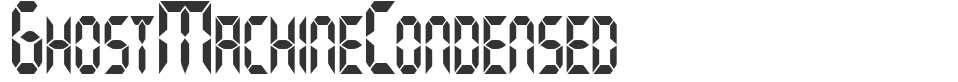GhostMachineCondensed font preview