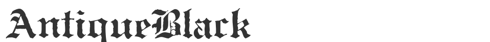 AntiqueBlack font preview