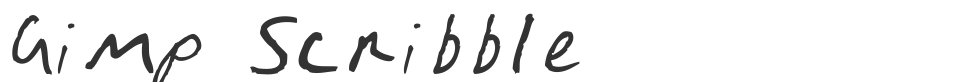 Gimp Scribble font preview
