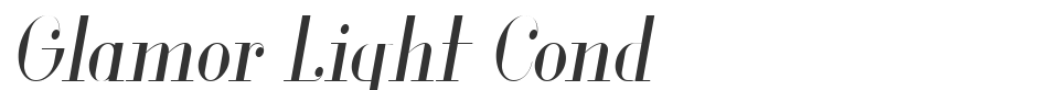 Glamor Light Cond font preview