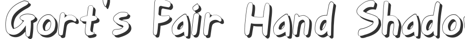 Gort's Fair Hand Shadow font preview