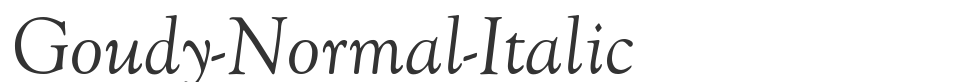 Goudy-Normal-Italic font preview