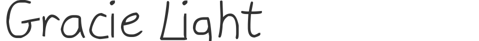 Gracie Light font preview
