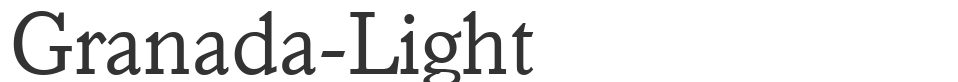 Granada-Light font preview