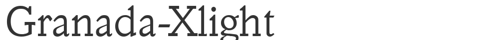 Granada-Xlight font preview