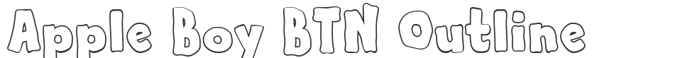 Apple Boy BTN Outline font preview