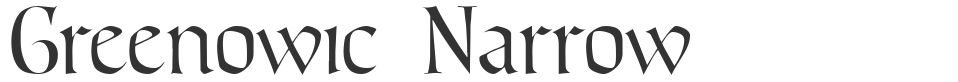 Greenowic Narrow font preview