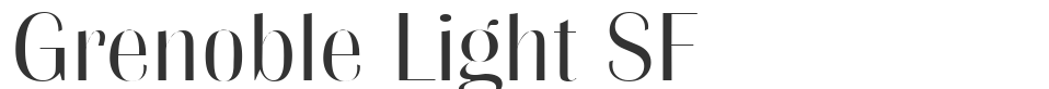 Grenoble Light SF font preview