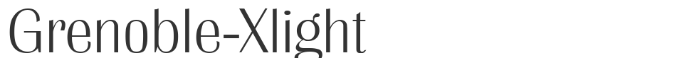 Grenoble-Xlight font preview