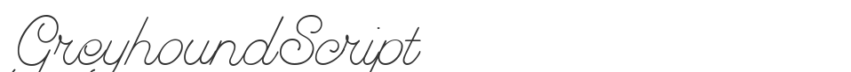 GreyhoundScript font preview