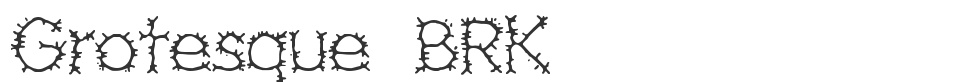 Grotesque BRK font preview