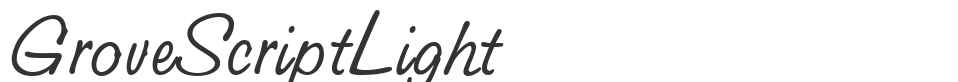 GroveScriptLight font preview