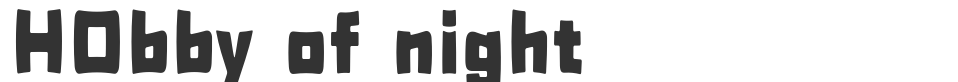 H0bby of night font preview