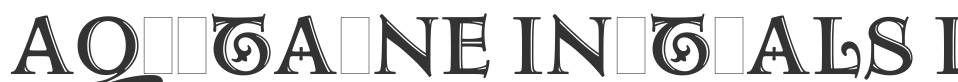 Aquitaine Initials LET font preview