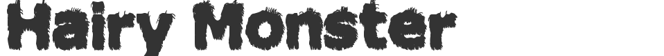 Hairy Monster font preview