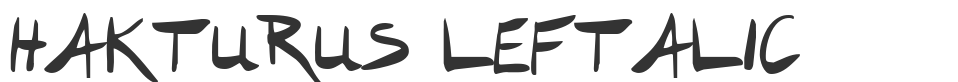 Hakturus Leftalic font preview
