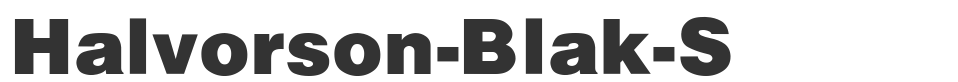 Halvorson-Blak-SemiBld font preview